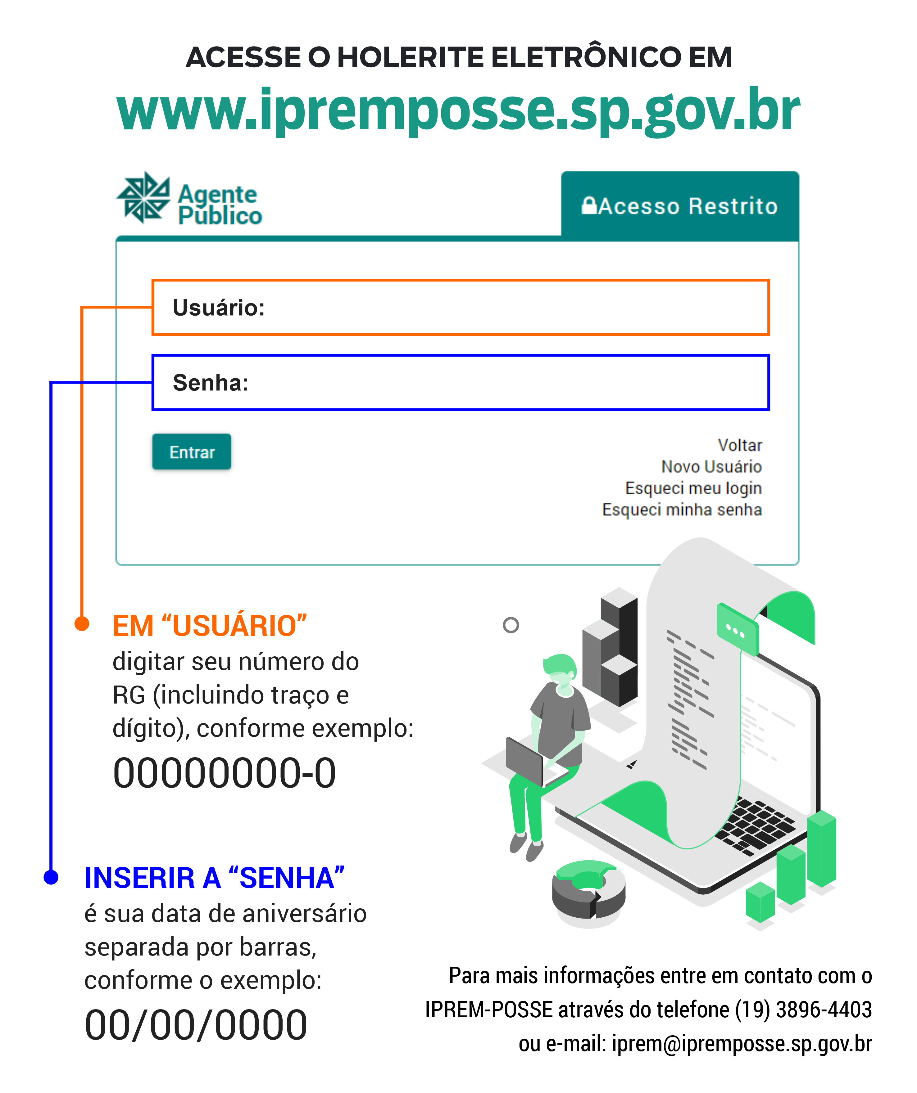 Veja Como Acessar Seu Holerite Eletrônico Iprem Posse 1428